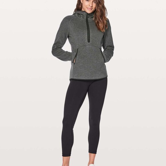 Lululemon Fleece & Thank You Pullover Heathered Black / Black - size 10 - Picture 2 of 10